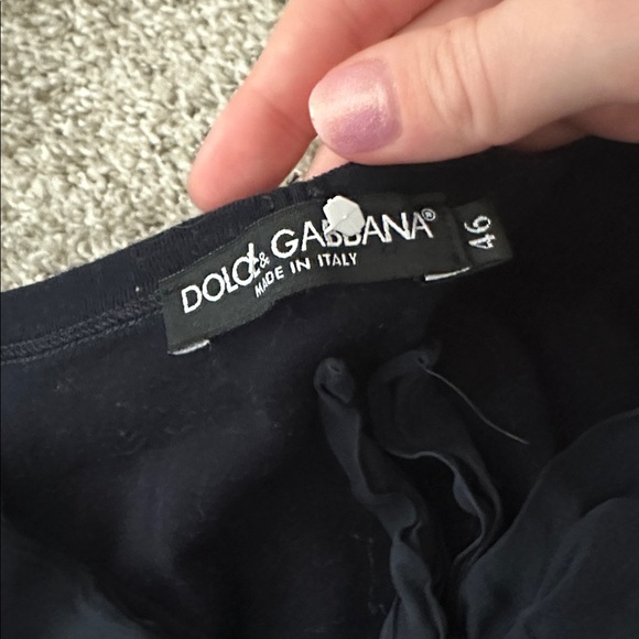 Dolce & Gabbana Cowl Neck Short Sleeve Top size S/M Blouse Formal - Picture 5 of 8